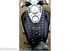HONDA VT 125 SHADOW VT125 LEATHER TANK Pad Panel Cover Chap Bra Strap Bib